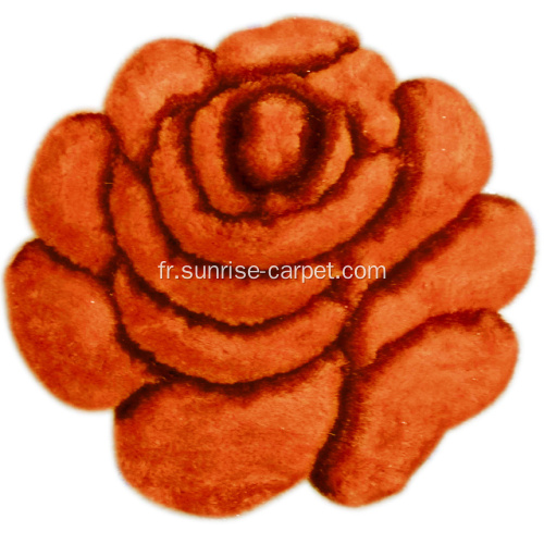 Tapis 3D de fleurs douces et soies